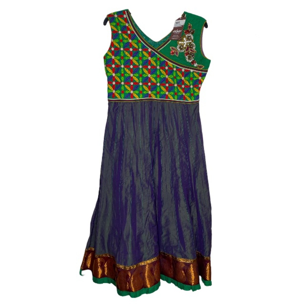 Ethny traditions unveiled maxi dress with embroidery multicolor approximate M/L